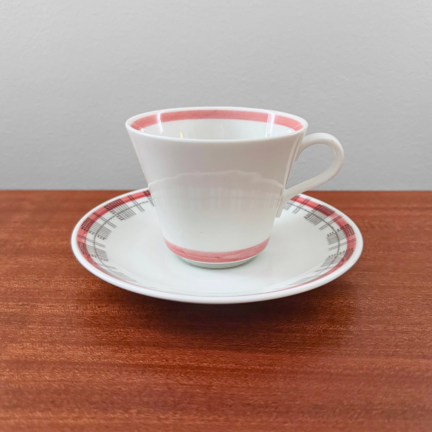 Rörstrand Fiesta Red Tea Cup with Saucer