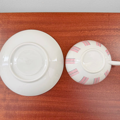 Rörstrand Striped Tea Cup Trio Set