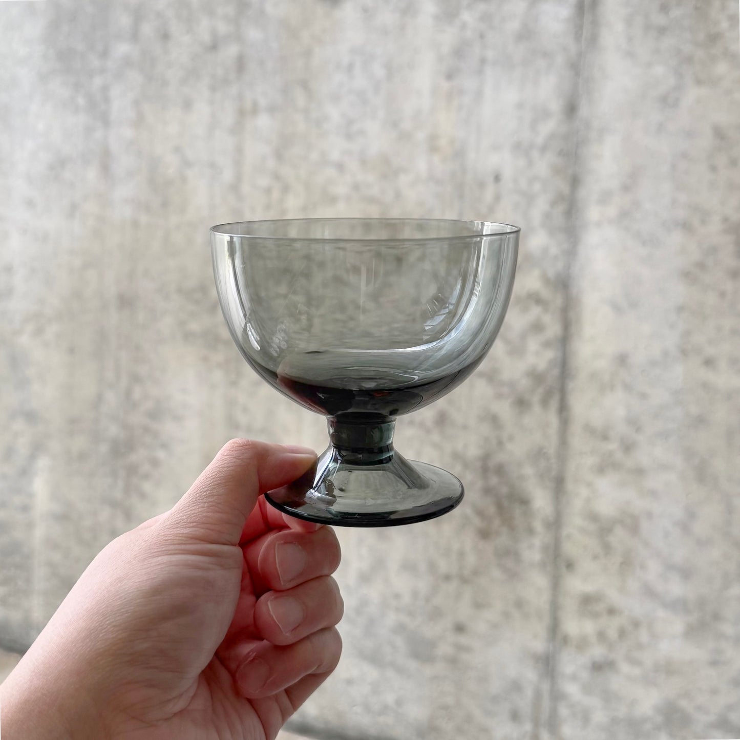 Saara Hopea Bistro Grey Glass Dessert Bowls