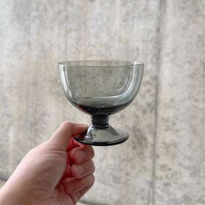 Saara Hopea Bistro Grey Glass Dessert Bowls
