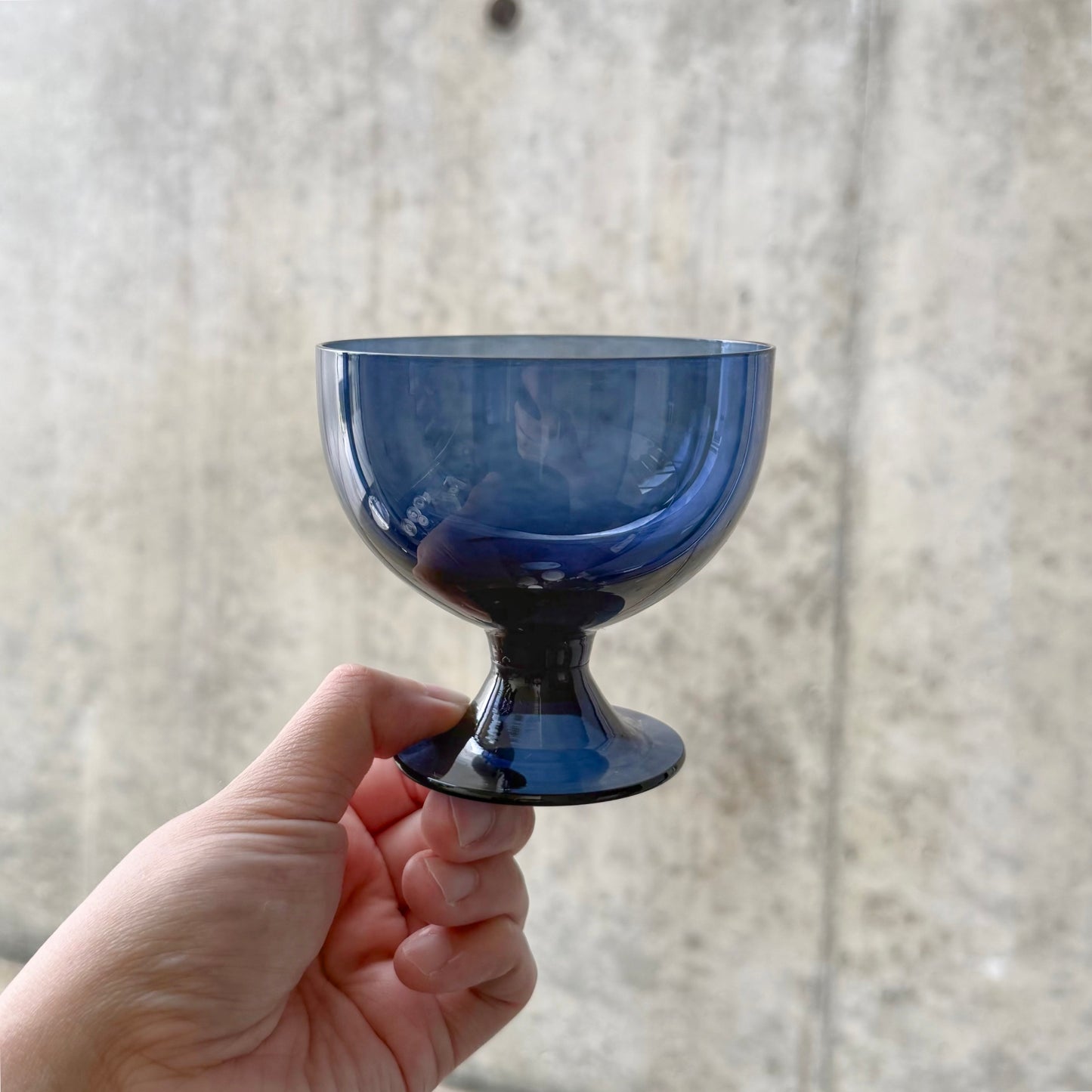 Saara Hopea Bistro Yellow, Blue Glass Dessert Bowls