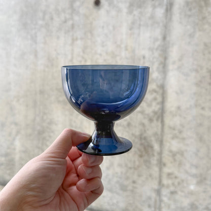 Saara Hopea Bistro Yellow, Blue Glass Dessert Bowls