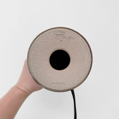 Søholm 3060 Beige Stoneware Table Lamp underside showing impressed maker's stamp, central socket opening, and black electrical cord
