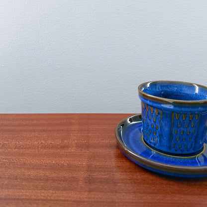 Søholm Granit Blue Tea Cup with Saucer