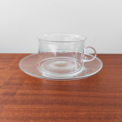 Signe Persson-Melin Boda Nova Glass Tea Cup with Saucer