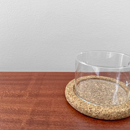 Signe Persson-Melin Boda Nova Glass Tea Cup with Cork Coaster
