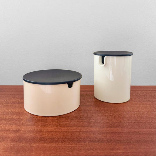 Stelton EM77 ホワイト シュガーボウル＆クリーマー