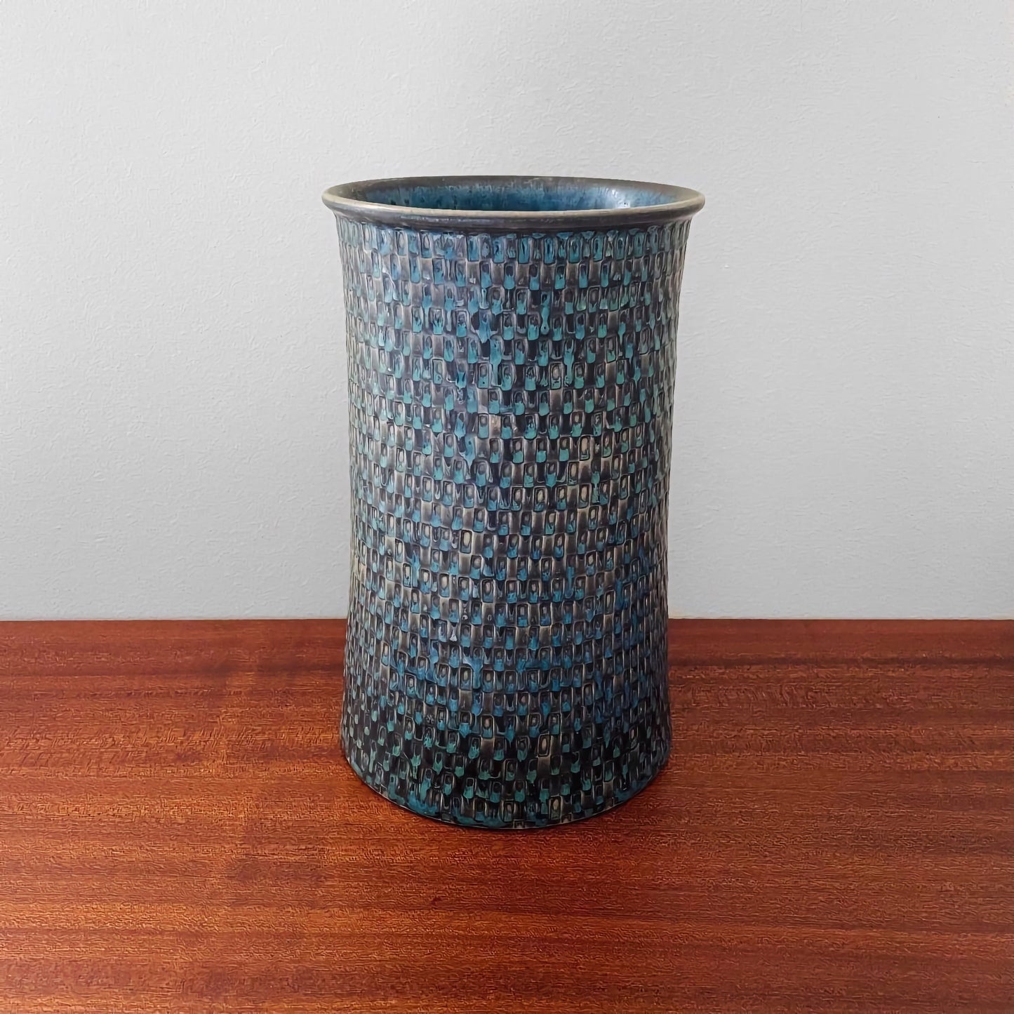 Stig Lindberg Gustavsberg Turquoise Stoneware Vase