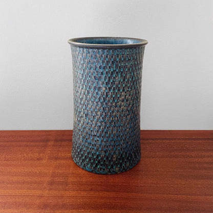 Stig Lindberg Gustavsberg Turquoise Stoneware Vase