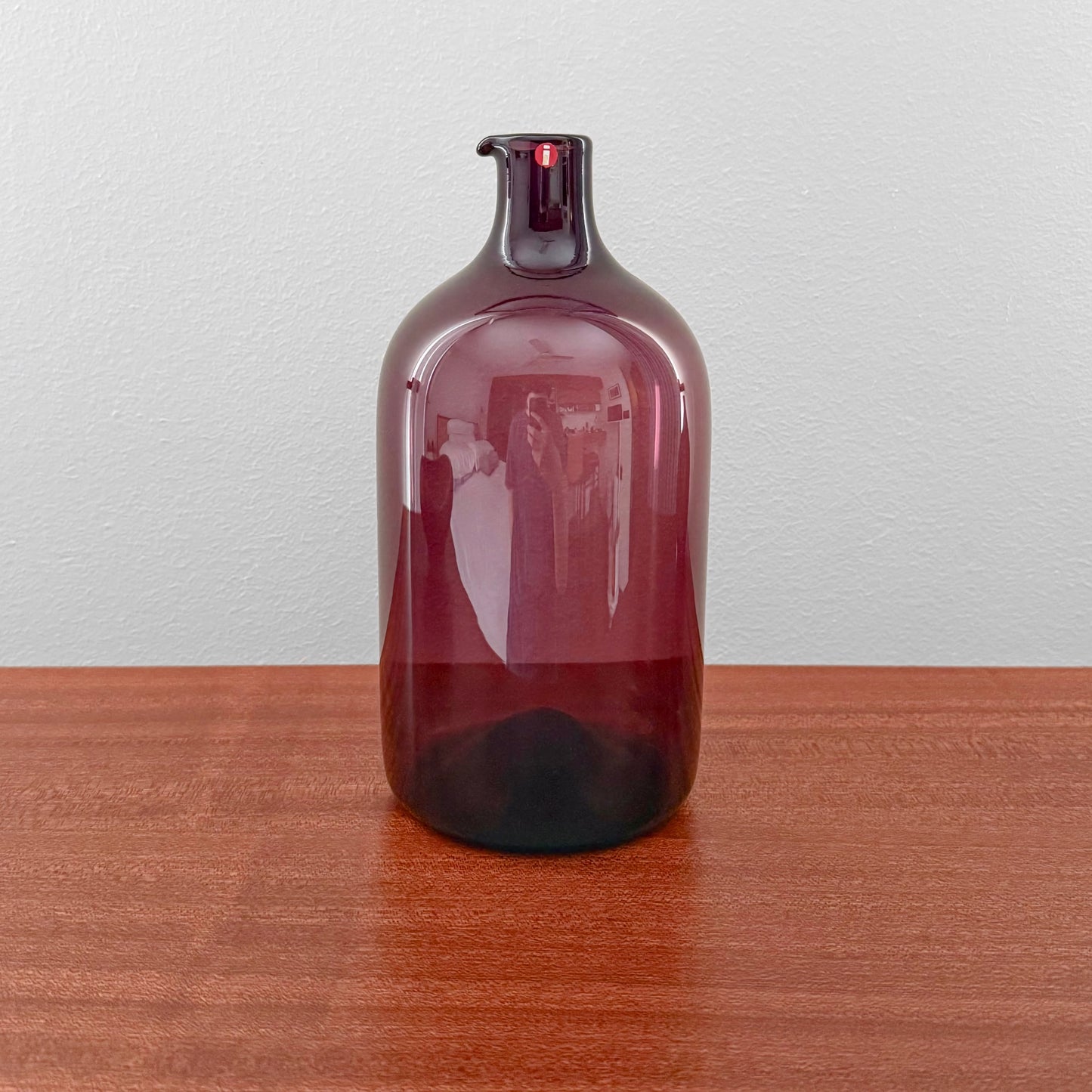 Timo Sarpaneva Purple Glass Straight Bird Bottle