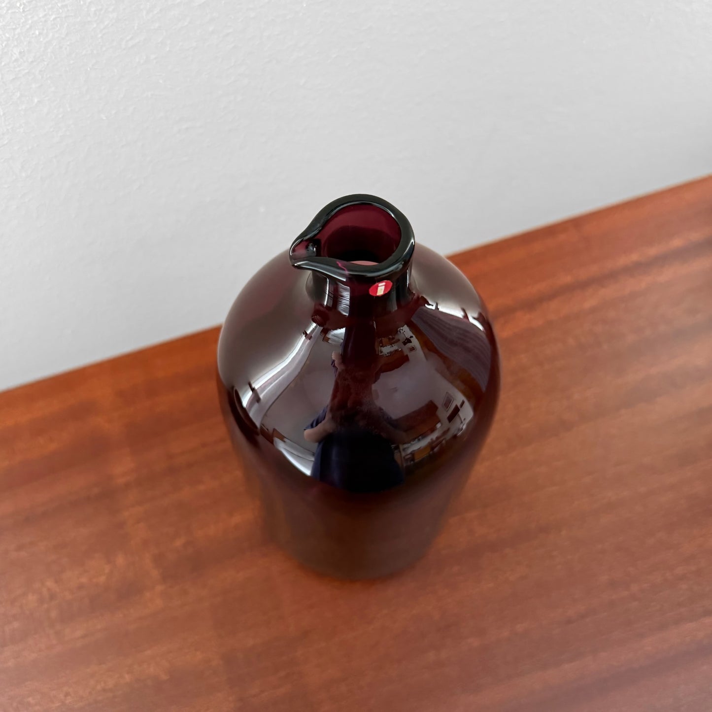 Timo Sarpaneva Purple Glass Straight Bird Bottle