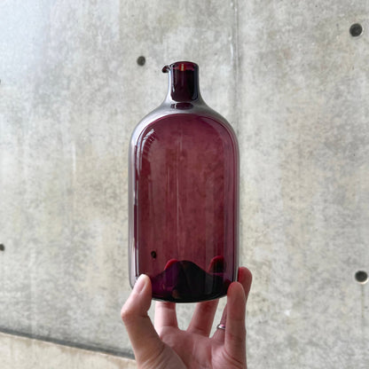 Timo Sarpaneva Purple Glass Straight Bird Bottle