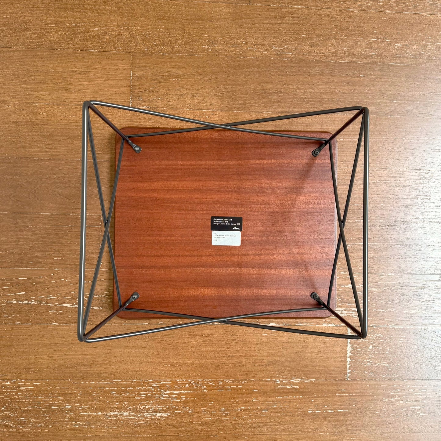 Vitra Eames Occasional Table LTR with Mahogany Top